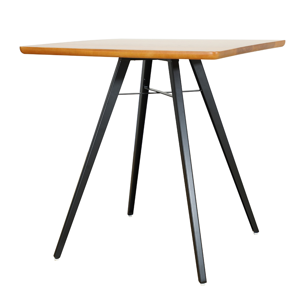 Steel leg dining table